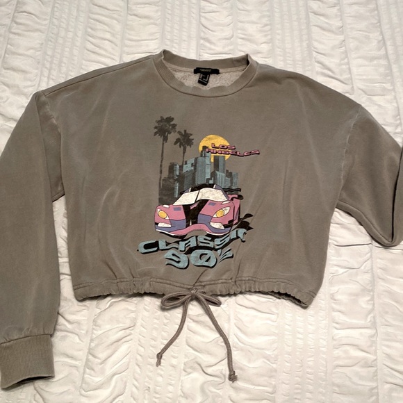 Forever 21 Cropped Sweatshirt “Classic 90’s” - Picture 2 of 5